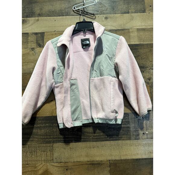 The North Face- Pink / Gray Fleece Zip-Up -Girls Size 5P - Picture 4 of 6